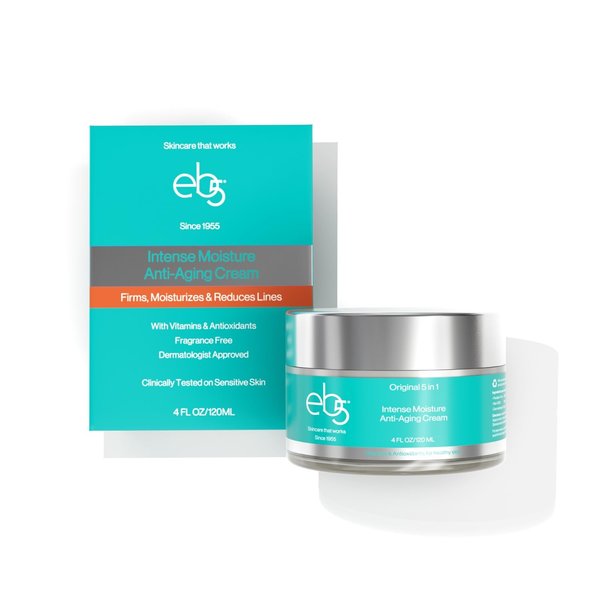 eb5 Intense Moisture Anti Aging Moisturizer Face and Neck Cream- Tone & Tighten Skin with Retinol, Fade Fine Lines and Wrinkles with Vitamin E, A and B5-4oz