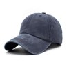 Unisex Vintage Washed Distressed Baseball Cap Twill Adjustable Dad Hat, H-navy, One Size
