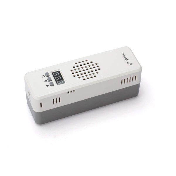 HumidiCup® S1 Electronic Cigar Humidifier, 3-Year Warrenty, Small Size for 40-150 Cigar Count Desktop Humidor, 40% to 90% Setting Range