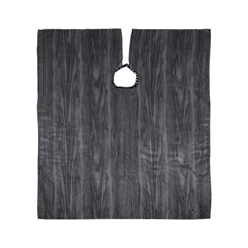 Betty Dain Wood Grain Styling Cape, Dark Wood Grain Print, Lightweight Polyester, Water Resistant, Snap Closure, Easy Care Machine Washable, 45 x 60 inches