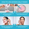 GEMSKIN Jelly Mask for Facials Peel-Off - 10 Set Pack Modeling Rubber Mask Multipack - Hydrating & Calming Jelly Face Mask Powder Variety Kit with Spatula & Scoop Bundle - Professional Skincare Spa