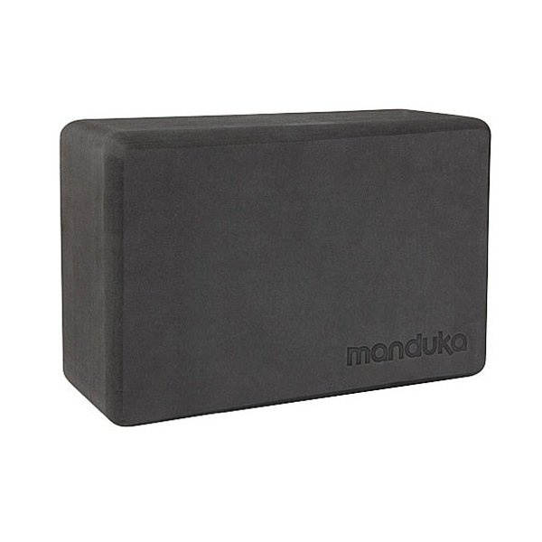 Manduka Yoga Recycled Foam Block - Yoga Prop and Accessory, Comfortable Edges, Lightweight, Firm, Non Slip Recycled Foam, Thunder Grey, 9" x 6" x 4"(22.5 x 15 x 10 cm)