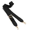 DEVPSISR Wide Shoulder Purse Strap Replacement Adjustable Belt Canvas Bag Crossbody Handbag (Leather Buckle-Black)