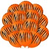 40 Pieces Tiger Balloons Tiger Print Stripes Balloons Jungle Animal Balloons Animal Theme Party Safari Balloons for Zoo Party Supplies Jungle Birthday Party Decoration
