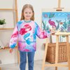 Mermaid Toddler Smock - Kids Art Smocks for Girls Ages 3-8 Waterproof Painting Artist Smocks Eating Cooking Baking Gardening Chef Apron for Kids with Long Sleeve and 3 Pockets Toddlers Paint Smock