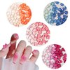 3D Heart Nail Charms for Acrylic Nails 3D Resin Light Change Nail Decals Heart Rhinestone Nail Art Design Acrylic Nail Art Supplies for Women Girls DIY Nail Decorations Manicure Tips (80PCS)