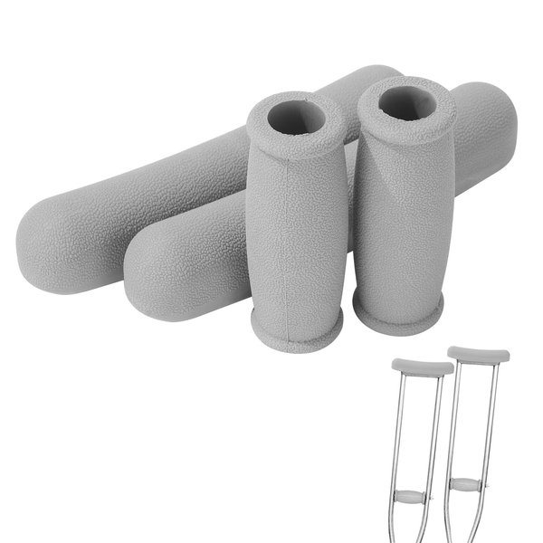 Replacement Crutch Pads, ANCKNE Padding for Walking Arm Crutches and Hand Grips, Fits Standard Aluminum Crutches 4 Pieces-Set
