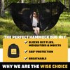 Wise Owl Outfitters Hammock Bug Net - The SnugNet Mosquito Net for Hammocks - Premium Quality, Mesh Hammock Netting w/Double-Sided Zipper - Essential Camping Gear, Black