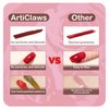 ArtiClaws 4 Colors Solid Nail Gel Set Pudding Cream Gel Nail Polish Set LED UV for Beginner DIY Home with Brushes, Cherry Blossom Peach