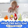 SplashEZ Mold Free Bath Toys for Babies & Toddlers, Christmas No Hole Bath Toys, No Mold for Tub, Beach, Pool, BPA-Free, Dishwasher-Safe, Infant Bath Toys No Holes 0 1 3 6 12 18 Months