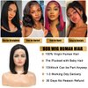 MIAORUN Straight Short Bob Wig Human Hair with Baby Hair 150% Density 13x4 HD Lace Front Wigs Human Hair for Black Women Glueless Wigs Human Hair Pre Plucked Natural Color 14 Inch