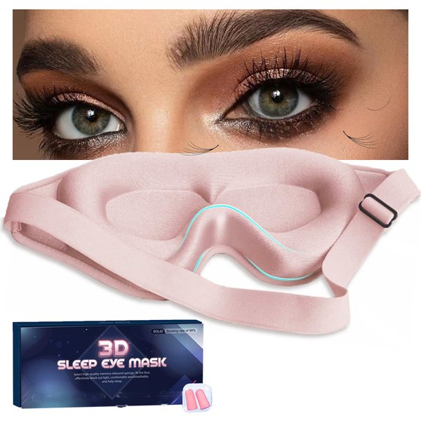 Eye Mask for Lash Extensions, Sleep Mask for Lash Extensions for Lashes Aftercare,Lash Extension Sleep Mask for Travel Yoga Nap, 3D Contoured Eye Mask