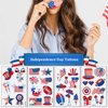 Independence Day Temporary Tattoo Kids Adults, 10sheets Fake Tattoos Waterproof Body Art Stickers USA National Flag Red White Blue for 4th of July Memorial Day Decoration