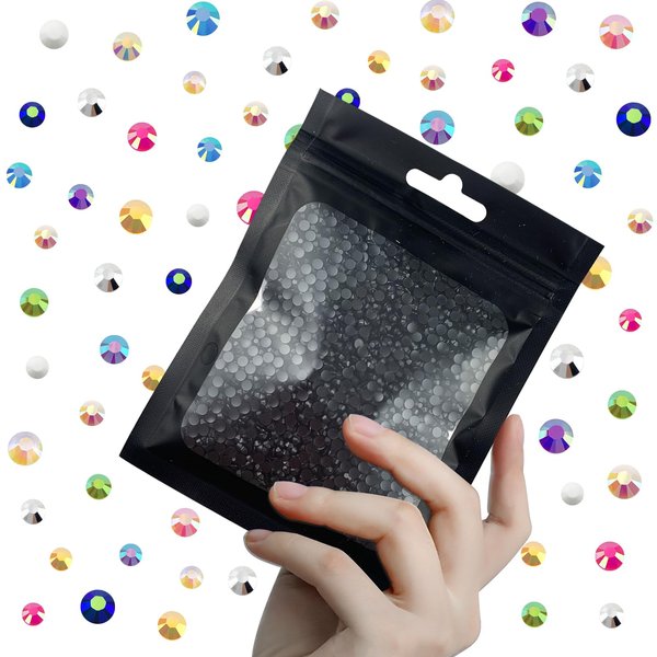 CLRDIVA 5000pcs 3mm Black Resin Rhinestones Flatback Bulk Jelly Gems Flat Back Crystals Non Hotfix Wholesale Stones Diamonds for Crafts Tumblers Face Eye Makeup Nails Bling DIY Decoration
