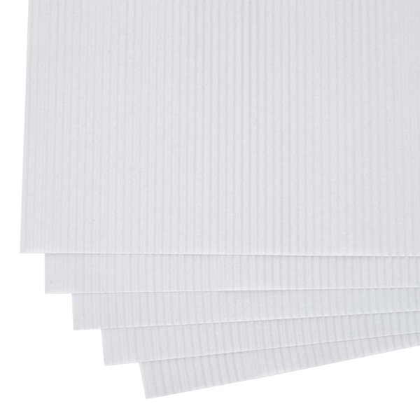 Paper Mart White Corrugated Paper Sheets, Pack of 10, 19 5/8 Inches by 27 ½ Inches White Craft Paper