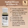 Heal Fast No 8 Shaving Oil | Best Pre Shave Oil For Men with Pure Aromatic Essential Oils to Soften Hair and Cleanse the Pores | Prevent Razor Drag, Razor Burn & ingrown Hair by HealFast | 1 oz