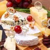 10 Packs Cheese Labels Markers for Charcuterie Board Cheese Markers Food for Buffet Picks for Christmas Wedding Birthday Party Cocktail Dinner Food (Wood)