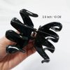4 Pcs Medium Hair Claw Clips 3.5 Inch Non Slip Hair Strong Catch Plastic Barrettes 4 Color Jaw Hair Clamps Clip Up and Ponytail Hold Fashion Styling Accessories for Girls Women