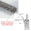 scottchen PRO Garage Door Safety Cable for Extension Springs Galvanized Carbon Steel 8'8" x 1/8" 7x7 Strands - 1Pair