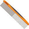 Cafhelp Metal Dog Comb, Cat Comb with Rounded and Smooth Ends Stainless Steel Teeth and NonSlip Grip Handle, Professional Dog Grooming Tools for Removes Tangles and Knots, Greyhound Comb, Pet Comb