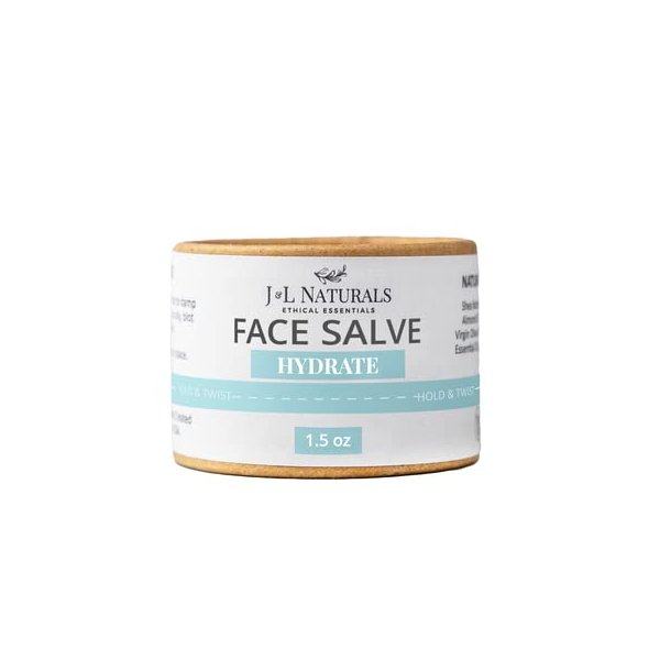 J&L Naturals Hydrating Face Salve Dry Skin Face Moisturizer | Organic Ingredients, 100% Natural, Eco-Friendly | Cruelty Free, Vegan, Paraben Free (1-Pack)