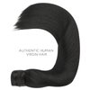 WENNALIFE Ponytail Hair Extension, 22 Inch 90g Jet Black Ponytail Extension Human Hair Clip in Wrap Around Remy Human Hair Extension Hairpieces Real Human Hair