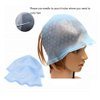 Highlighting Silicone Cap with Hook, Hair Dye Hat Reusable Hair Coloring Frosting Tipping Cap with Metal Needle for Beauty Salon Home (Blue)