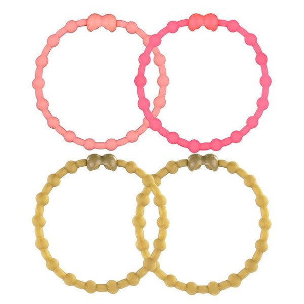 Golden Sands Pack PRO Hair Ties: Easy Release Adjustable for Every Hair Type PACK OF 4