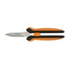 Fiskars Multi-Purpose Garden Snips - 8" Garden Shears with Sheath and SoftGrip Handle - Straight Edge, Serrated Edge, Wire Cutter - Yard and Garden Tools - Orange/Black