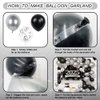 AIBIIN 79pcs 2025 Happy New Year Decorations Kit New Years Eve Party Supplies Black and Silver 2025 New Year Backdrop Banner Party Decorations for Happy New Year Party Decoration
