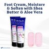 NOAHIAN Pure Epsom Salt Foot Cream Gift Set (2 Pack, 8oz Each) - Foot Lotion with Shea Butter & Aloe Vera Essential Oils, Bundled with Soft and Silky Gel Socks