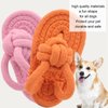 Hyuduo Dog Chew Toy Slipper Shoe Flip Flops Shape Great for Teething Puppies Molar Teeth Cleaning Toy Chew Activity Toy Cotton Rope Material (4 Pack) Cotton, Cotton Rope