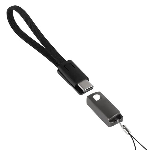 BoxWave Cable Compatible with UVP Digital Signage Commercial LCD Display M32SB2T (32 in) - USB Type-C Keychain Charger, Key Ring USB Type-C to Type-A 8 in USB Cable - Jet Black