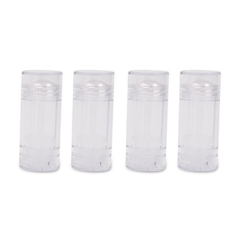 4 Pieces 15ml Clear Empty Deodorant Containers Twist-up Deodorant Containers Empty Deodorant Tubes Bottom Filling Deodorant Bottles for DIY Cosmetic Lip Balm Tubes
