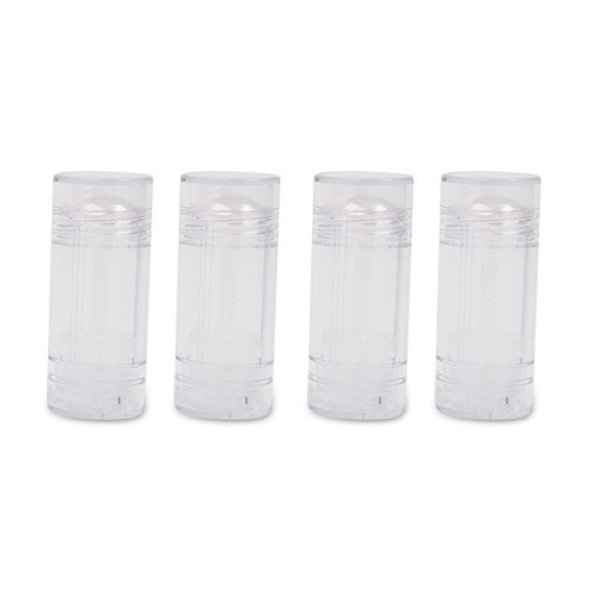 4 Pieces 15ml Clear Empty Deodorant Containers Twist-up Deodorant Containers Empty Deodorant Tubes Bottom Filling Deodorant Bottles for DIY Cosmetic Lip Balm Tubes