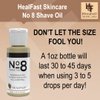 Heal Fast No 8 Shaving Oil | Best Pre Shave Oil For Men with Pure Aromatic Essential Oils to Soften Hair and Cleanse the Pores | Prevent Razor Drag, Razor Burn & ingrown Hair by HealFast | 1 oz