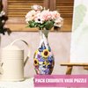 3D Puzzle Vase Puzzle Flower Vase Crafted from 160 Curved Plastic Puzzle Pieces 3D DIY Housewarming Gift for Flower Arrangements and Home Decoration (Butterfly)