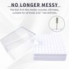 heemeei Nail Drill Bits Holder & Nail Drill Bits Cleaning Brush, 100 Holes Nail Bit Holder, Dustproof Nail Art Drill Bits Display Storage Box, Nail Drill Bit Holder for Nail Tech (White)