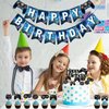 DIADARL Video Game Cake Topper Video Game Birthday Cake Topper Glitter Blue Game Controller Happy Birthday Cake Topper Birthday Party Supplies for Game Fans, Kids and Men(11Pcs)