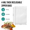 Levex - 14" x 20" (200 Count) 4 Mil Heavy Duty, Strong & Durable Clear Reclosable Zip Plastic Poly Bags with Resealable Lock Seal Zipper for Travel, Storage, Packaging & Shipping