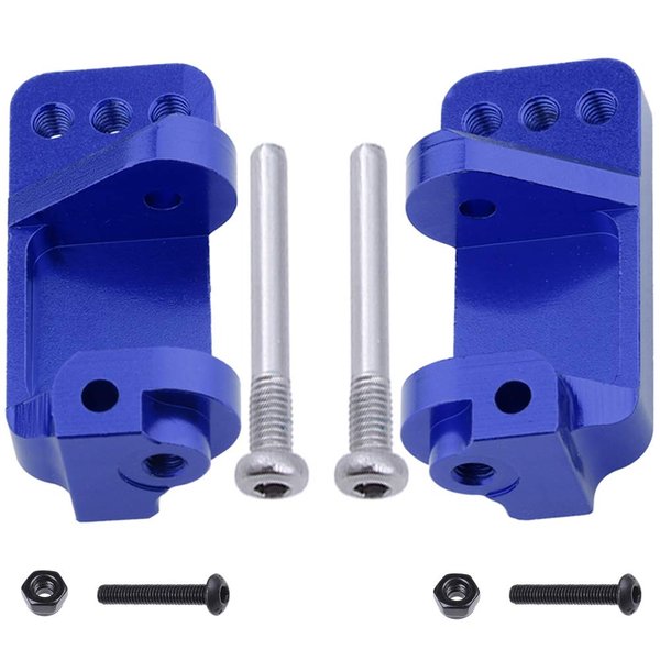 Hobbypark Aluminum Alloy Caster Blocks for RC 1/10 Traxxas 2WD Slash, Stampede, Rustler, Nitro Slash, Replacement of Part 3632 (Navy Blue)