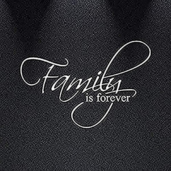 Family is Forever Vinyl Wall Decal Art Saying Home Decor Sticker #1225 (20" Wide X 13" High) (Matte White)
