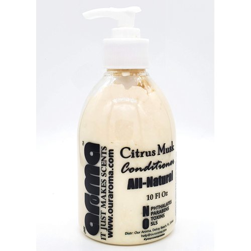 Our Aroma Natural Keratin Oil Infused - No SLS or Sulfate Citrus Musk Hair Conditioner (4 Fl oz - Travel Size)