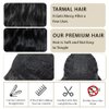 LOSMOEER Blue Wig with Bangs Short Wavy Wigs for Women Shoulder Length Curly Bob Wigs Heat Resistant Synthetic Wigs for Halloween Cosplay Daily Party Use