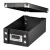 Snap-N-Store Index Card Holder Storage Box - Collapsible Organizer Box fits 1100 Flash Cards - Business, Recipe, or Note Card - 3 x 5, 1 Pack, Black
