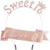 SuPoo 16th Birthday Crown and Sash Rose Gold Sweet 16 Tiara Headband 16th Birthday Decorations for Girls Sweet 16 Sash Happy Sixteen Party Decorations Party Favors Birthday Girl Headband
