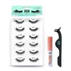 AOA Studio 6 Pairs Scarlette Natural Handmade False Eyelashes with Glue and Tweezer Lash Kit Natural Volume Reusable Soft Makeup False Eyelashes 100 Percent Handmade Cruelty Free