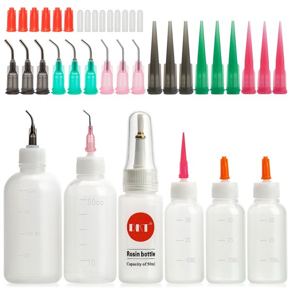 Precision Needle Tip Glue Applicator Bottle with Bent Blunt Needle Tip and Tapered TT Needle for Oil, Adhesive, Liquid