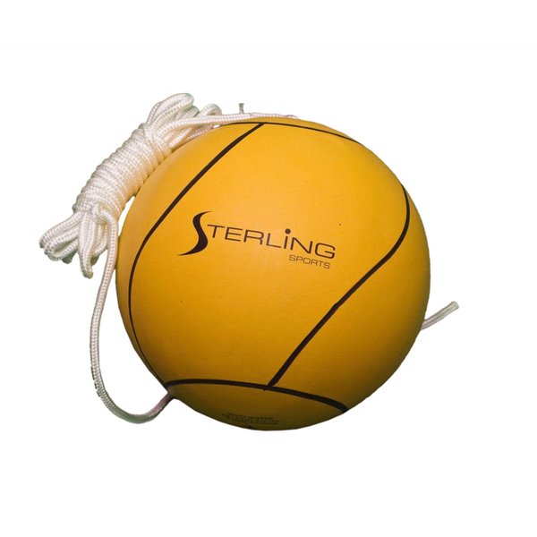 STERLING Sports Full Size Tetherball with Rope Set Neon Collection for Kids Outdoor Backyard Replacement Ball, Yellow