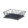 Dollhouse Miniature Black Dish Drainer with Mat